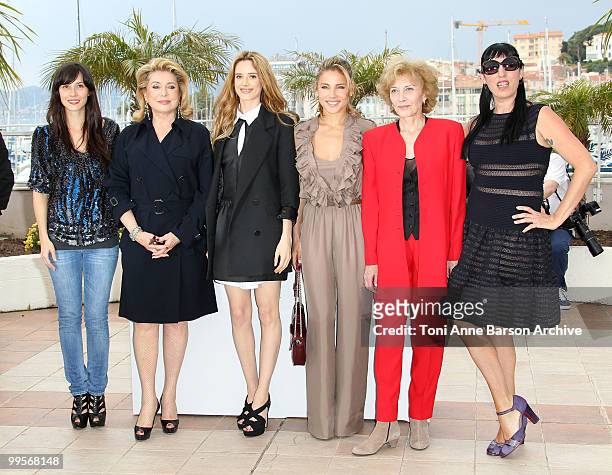 Actresses Catherine Deneuve, Pilar Lopez de Ayala, Elsa Pataky, Marisa Paredes and Rossy de Palma attend the Homage to Spanish Cinema Photo Call held...