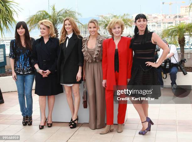 Actresses Barbara Goenaga, Catherine Deneuve, Pilar Lopez De Ayala, Elsa Pataky, Maria Luisa Paredes and Rossy De Palma attend the "Homage To The...