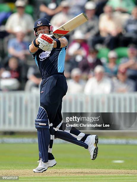 Matt Prior of Sussex in action during the Clydesdale Bank 40 match between Somerset and Sussex at the County Ground on May 15, 2010 in Taunton,...