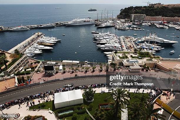 Nico Rosberg of Germany and Mercedes GP drives during qualifying for the Monaco Formula One Grand Prix at the Monte Carlo Circuit on May 15, 2010 in...