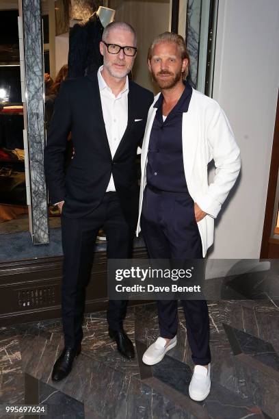 Jean-David Malat and Alistair Guy attend the La Perla x Alistair Guy "The Ultimate Summer Wardrobe" party at La Perla, Burlington Arcade, on July 10,...