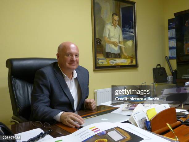 The Historian and deputy director of Cosmonaut Museum, Vyacheslav Klimentov, sits at his desk in Moscow, Russia, 25 September 2017. In the background...