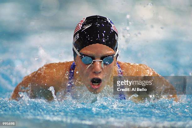 Dana Vollmer of the United States in action during the Women's 50 Meter Butterfly at the Chandler Aquatics Centre at the Goodwill Games in Brisbane,...
