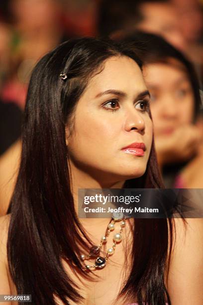 World welterweight boxing champion Manny Pacquiao's wife Jinkee Pacquiao attends an event at the KCC Mall on May 15, 2010 in General Santos,...