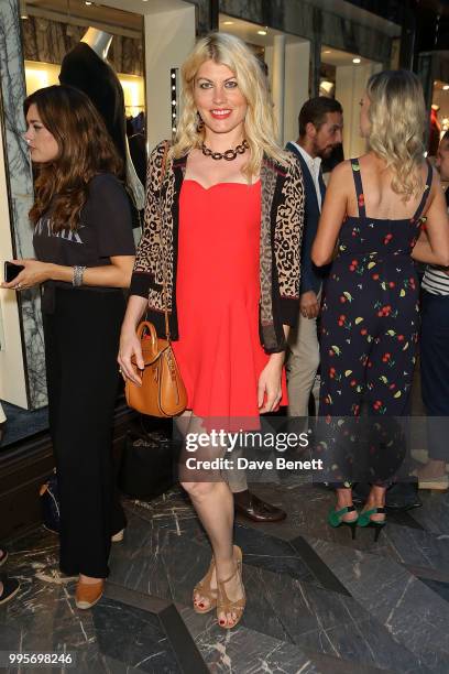 Meredith Ostrom attends the La Perla x Alistair Guy "The Ultimate Summer Wardrobe" party at La Perla, Burlington Arcade, on July 10, 2018 in London,...