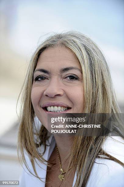 The Director-General of TV5 Monde, Marie-Christine Saragosse, poses at the 63rd Cannes Film Festival on May 15, 2010 in Cannes. AFP PHOTO /...