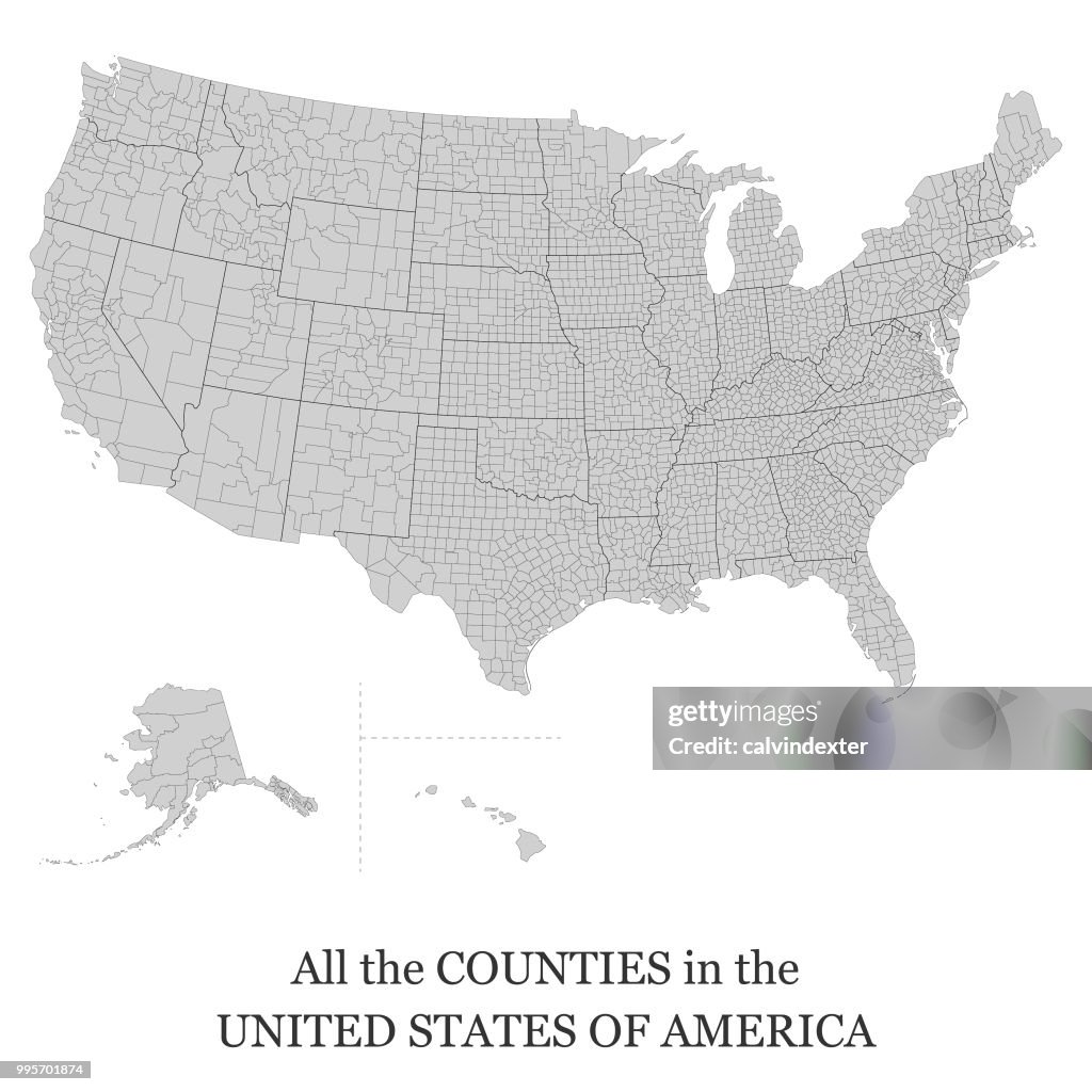 Map of all the counties in the USA