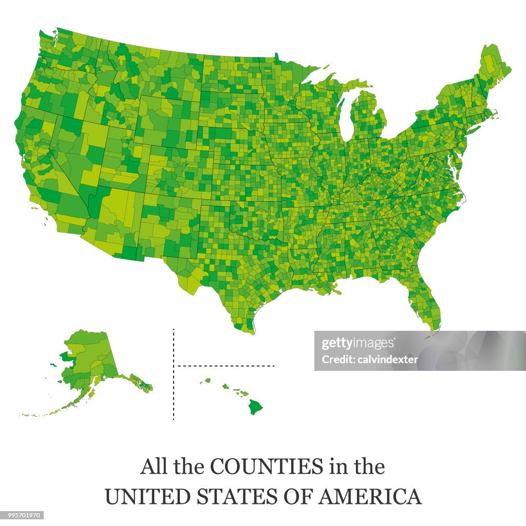 Map of all the counties in the USA