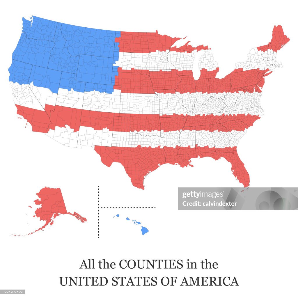 Map of all the counties in the USA