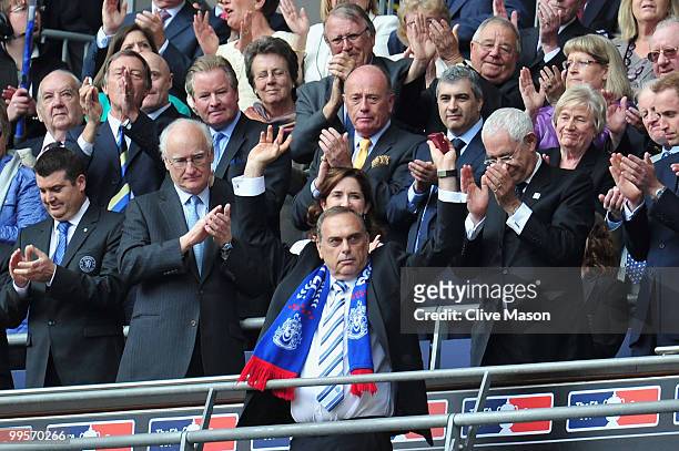 Portsmouth Manager Avram Grant salutes the fans at the end of the FA Cup sponsored by E.ON Final match between Chelsea and Portsmouth at Wembley...