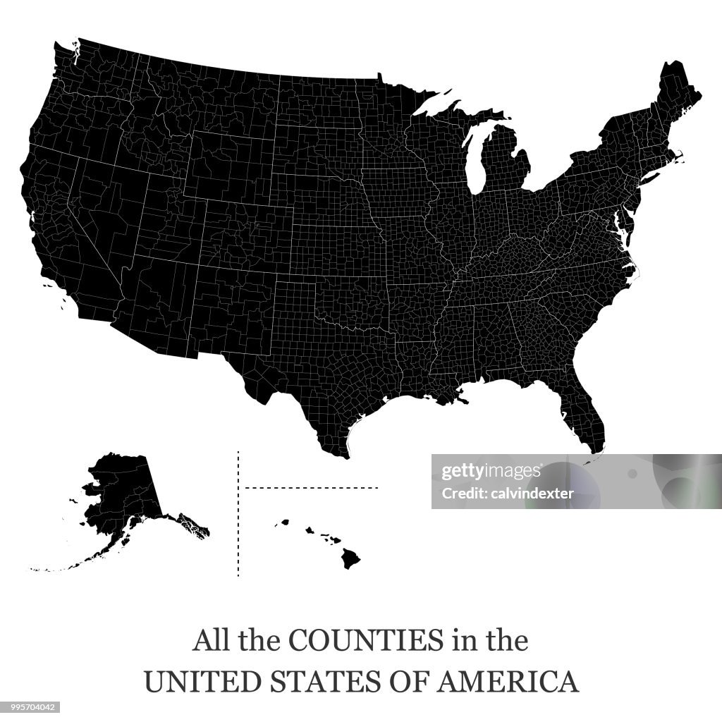 Map of all the counties in the USA