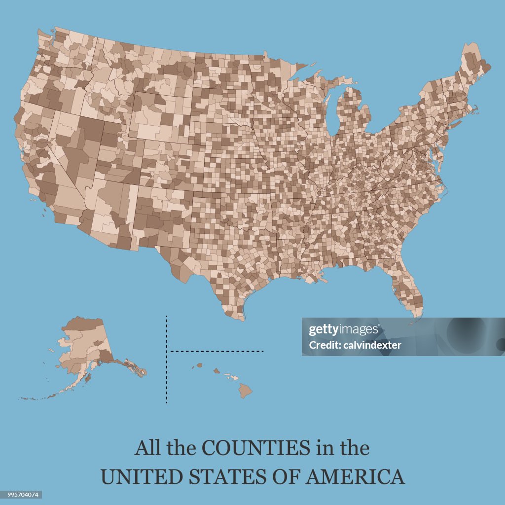 Map of all the counties in the USA