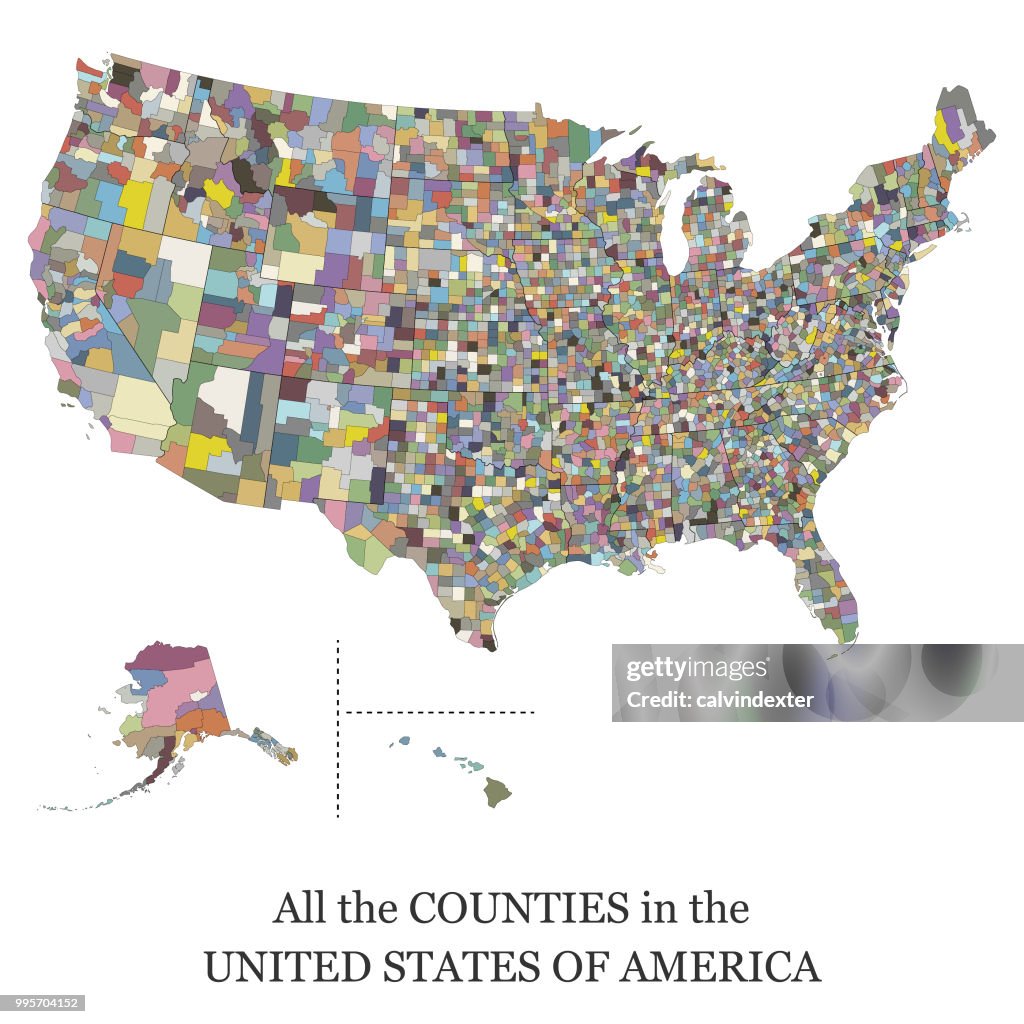 Map of all the counties in the USA