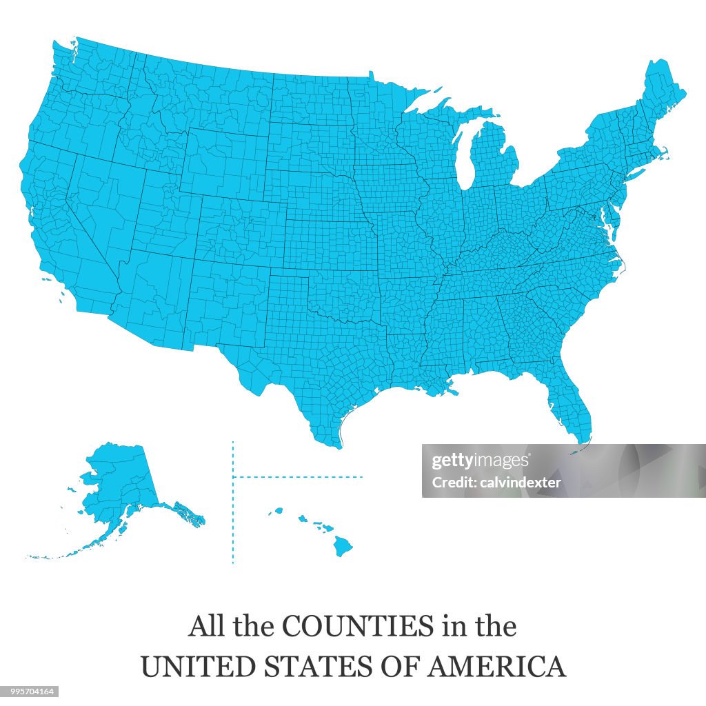 Map of all the counties in the USA