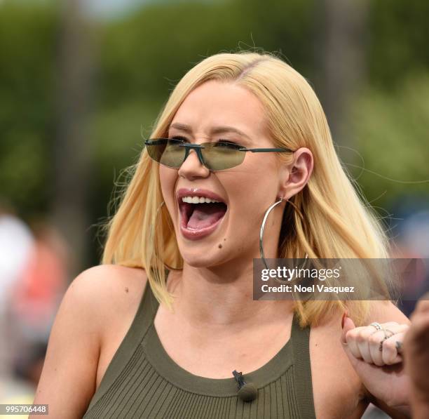 Iggy Azalea visits "Extra" at Universal Studios Hollywood on July 10, 2018 in Universal City, California.