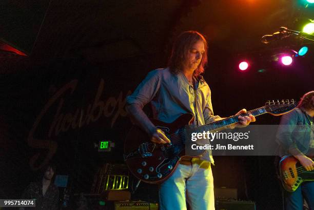 Singer, guitarist and founding member Anton Newcombe of The Brian Jonestown Massacre performs live on stage at The Showbox on May 23, 2018 in...