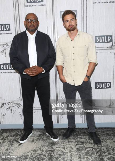 Forest Whitaker and Theo James visit Build Series to discuss "How it Ends" at Build Studio on July 10, 2018 in New York City.