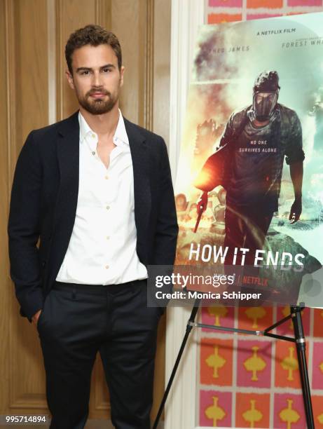 Theo James attends the "How It Ends" Screening hosted by Netflix at Crosby Street Hotel on July 10, 2018 in New York City.