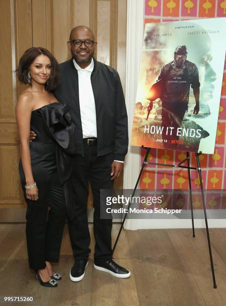 Kat Graham and Forest Whitaker attend the "How It Ends" Screening hosted by Netflix at Crosby Street Hotel on July 10, 2018 in New York City.