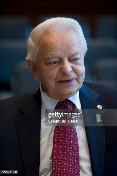 Chairman Robert Byrd, D-W. Va., waits for other Senators to arrive for the Senate Appropriations Committee markup of the FY2008 emergency...