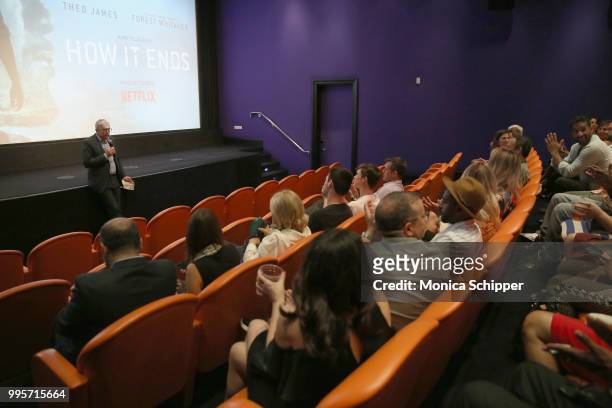Paul Schiff speaks at the "How It Ends" Screening hosted by Netflix at Crosby Street Hotel on July 10, 2018 in New York City.