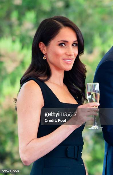 Meghan, Duchess of Sussex attends a Summer Party at the British Ambassador's residence at Glencairn House during their visit to Ireland on July 10,...