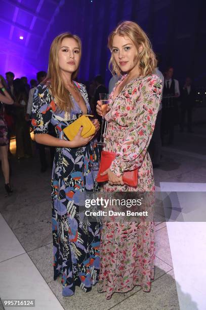 And Hannah van der Westhuysen attend the BVLGARI MAN WOOD ESSENCE event at Sky Garden on July 10, 2018 in London, England.