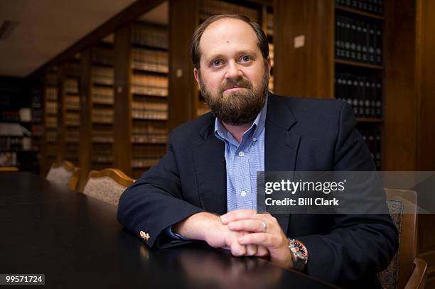 James Bonham, managing director of Government Affairs and Public Policy at Steptoe & Johnson, poses in the firm's library on Monday, Oct. 2008.