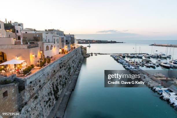 marina at twilight - otranto foto e immagini stock