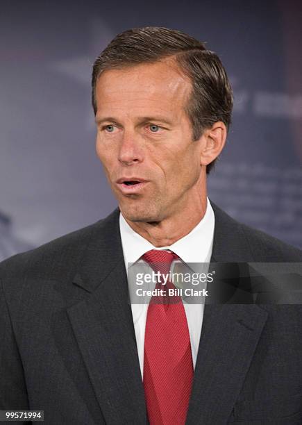 Sen. John Thune, R-S. Dak., holds a news conference on the effects of cap and trade on agriculture on Thursday, July 23, 2009.