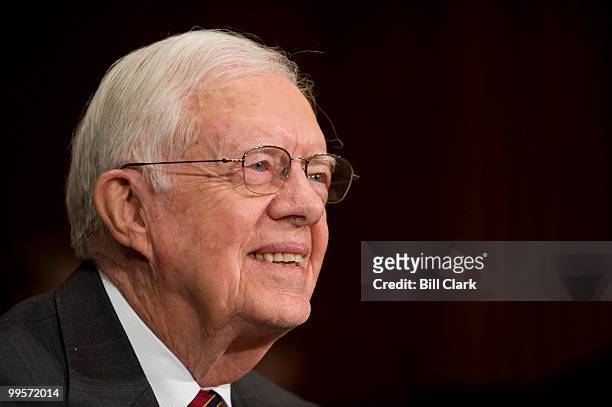 Former President Jimmy Carter testifies during the Senate Foreign Relations Committee hearing on "Energy Security: Historical Perspectives and Modern...