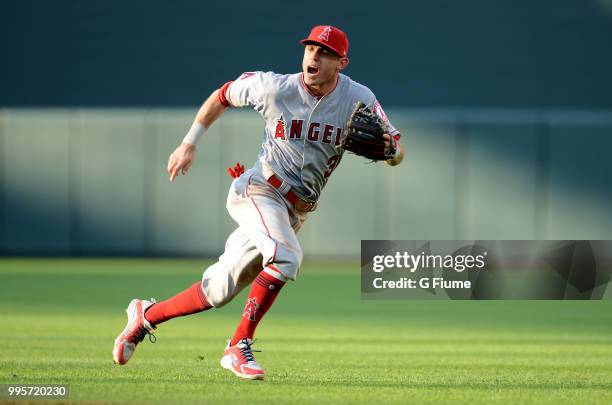 Ian Kinsler of the Los Angeles Angels plays second base against the Baltimore Orioles at Oriole Park at Camden Yards on June 30, 2018 in Baltimore,...