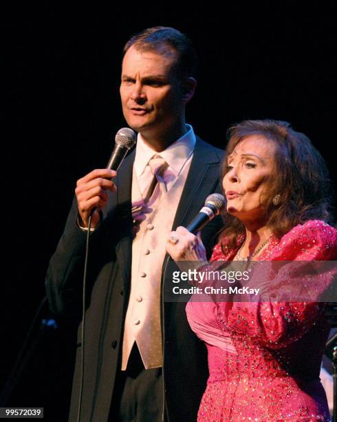 Bart Hansen and Loretta Lynn perform at the Classic Center on May 14, 2010 in Athens, Georgia.