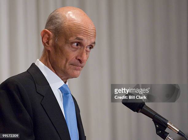 Homeland Security Secretary Michael Chertoff olds a news conference to discuss implementation of the Real ID Act at the National Press Club on...