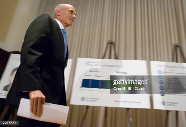 Homeland Security Secretary Michael Chertoff arrives for his news conference to discuss implementation of the Real ID Act at the National Press Club...