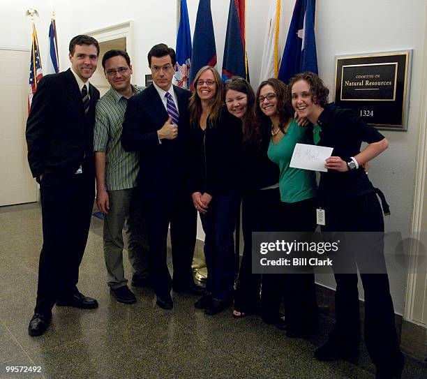 Rep. Raul Grijalva's staff, from left, scheduler Joseph Mais, legislative assistant Daniel Brito, senior legislative assistant Rachel Kondor,...