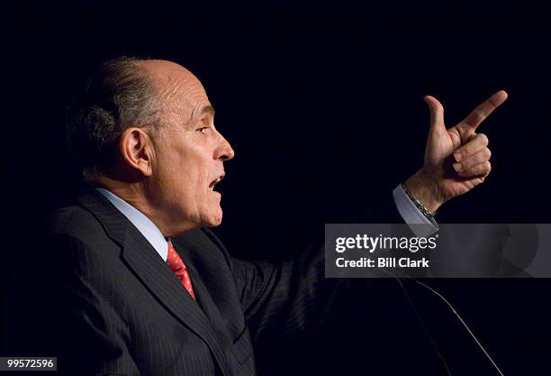 Presidential candidate Rudy Giuliani delivers his speech to the Conservative Politcal Action Conference in Washington on Friday, March 2, 2007.
