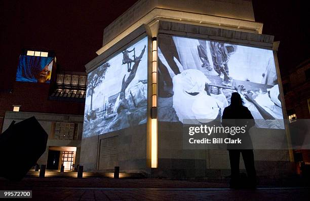 The U.S. Holocaust Memorial Museum's 'Darfur: Who Will Survive Today?' is an exhibit projecting wall-sized images of the escalating genocide in...