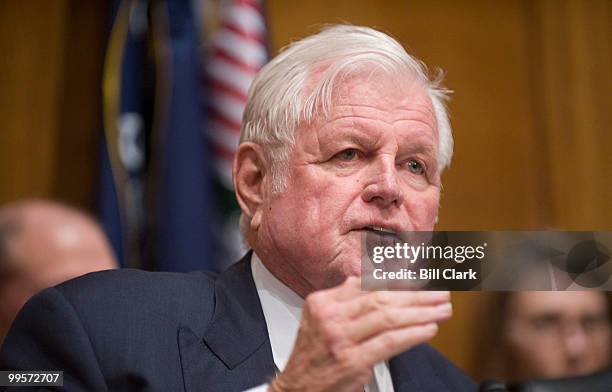 Chairman Edward Kennedy, speaks during the Senate Health, Education, Labor and Pensions Committee confirmation hearing on Daschle to be secretary of...