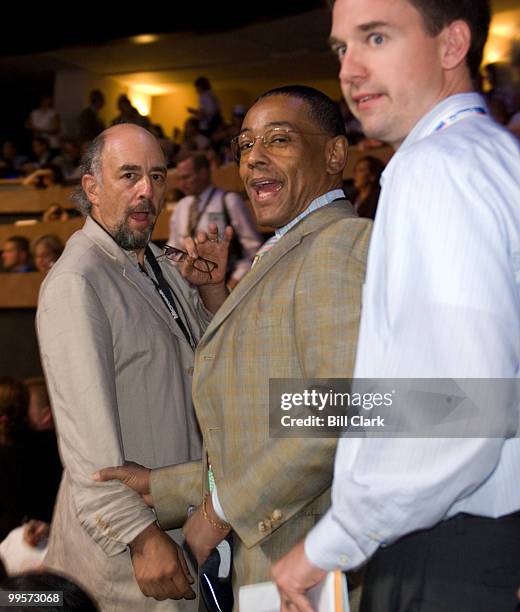 West Wing cast member Richard Schiff makes his way through the crowd during the 2008 Democratic National Convention at the Pepsi Center in Denver,...