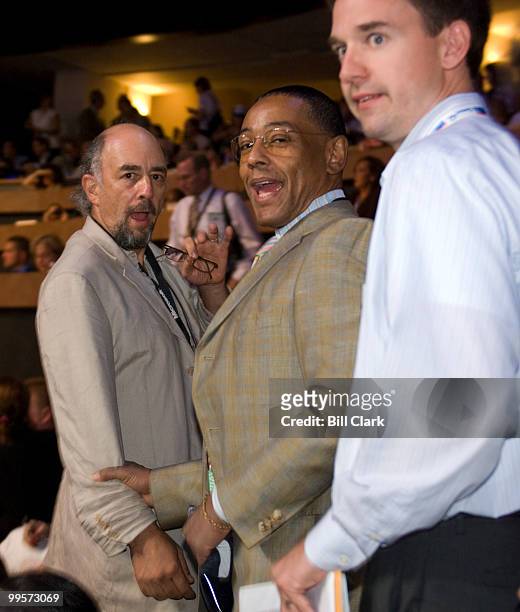 West Wing cast member Richard Schiff makes his way through the crowd during the 2008 Democratic National Convention at the Pepsi Center in Denver,...