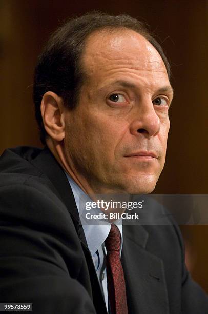 Justice Department Inspector General Glenn Fine testifies during the Senate Judicary Committee hearing on "Politicized Hiring at the Department of...