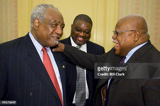 From left, Rep. Danny Davis, D-Ill., William Bell, President & CEO of the Casey Family Programs, and Reg Weaver, President of the National Education...