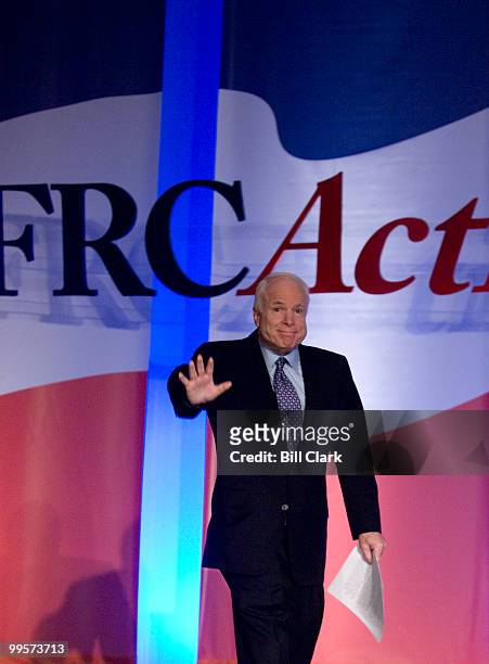 Republican Presidential candidate Sen. John McCain, R-Ariz., speaks during the Family Research Council's Values Voter Summit on Friday, Oct. 19, 2007.