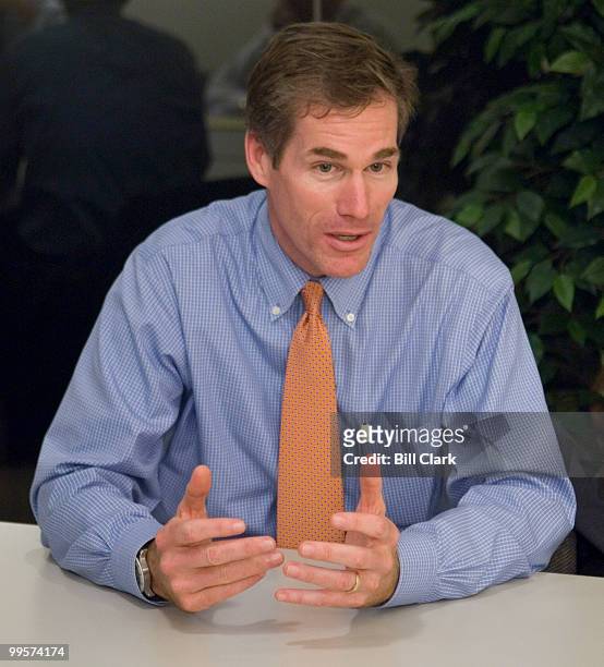 Chris Hackett, a Republican running for Congress in Pennsylvania, speaks to Roll Call on Wednesday, Oct. 17, 2007.