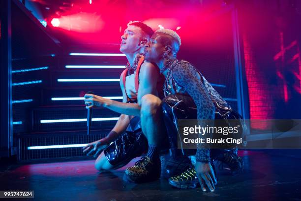 Olly Alexander of Years & Years performs at the Palo Santo launch party at The Roundhouse on July 10, 2018 in London, England.