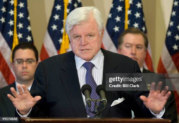 Sen. Ted Kennedy, D-Mass., speaks during a news conference with Veterans of the war in Iraq, to discuss the effects President Bush's plan to escalate...