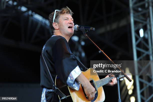 Tribute band Bjorn Again perform on stage during Day 1 of Kew The Music at Kew Gardens on July 10, 2018 in London, England.