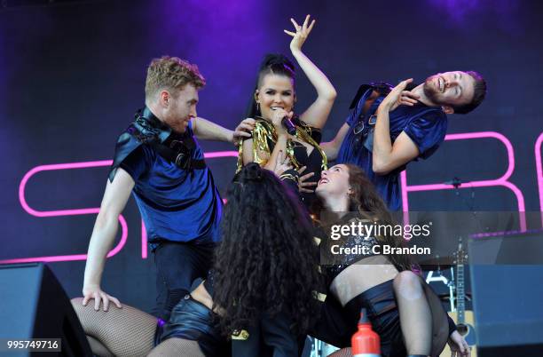 Saara Aalto performs on stage during Day 1 of Kew The Music at Kew Gardens on July 10, 2018 in London, England.