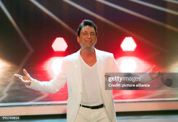 Fredi Malinowski from the band Fantasy on stage during the ZDF TV show "Willkommen bei Carmen Nebel" at the TUI-Arena in Hanover, Germany, 30...